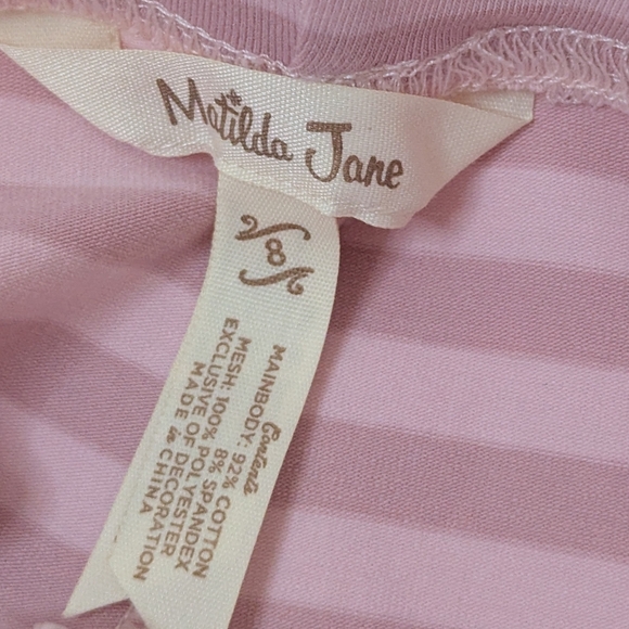 Matilda Jane Girls Ruffle Pants Size 8 Matilda Jane Pink Pants with Ruffle - Picture 5 of 7